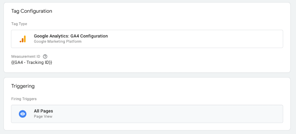 GA4 - Google Tag Manager pageview